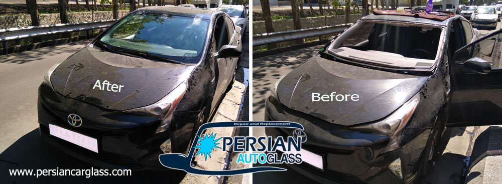 شیشه جلو تویوتا پریوس