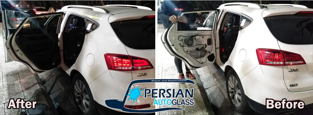 شیشه درب عقب جک s5